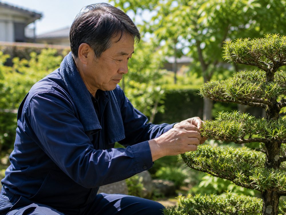 作業中の職人